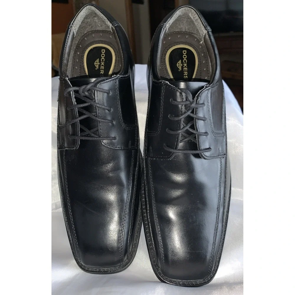 Dockers Men's Endow Oxfords‎ Dress Shoes Lace Up Black 9.5 Wide